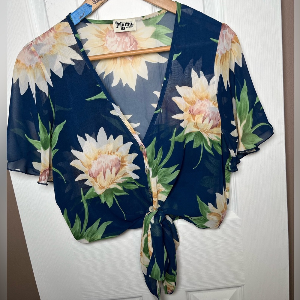 Show Me Your Mumu Sunflower Two-Piece Set: Tie Front Top & Maxi Skirt - Medium - Picture 4 of 17